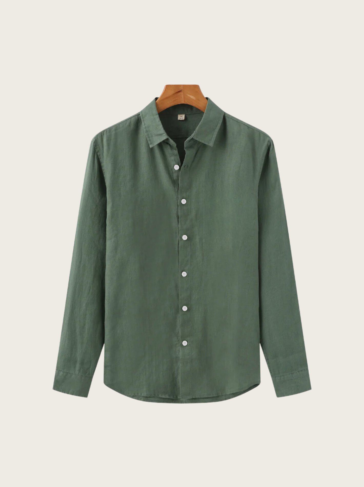 CAMISA LINO VERDE BOTELLA